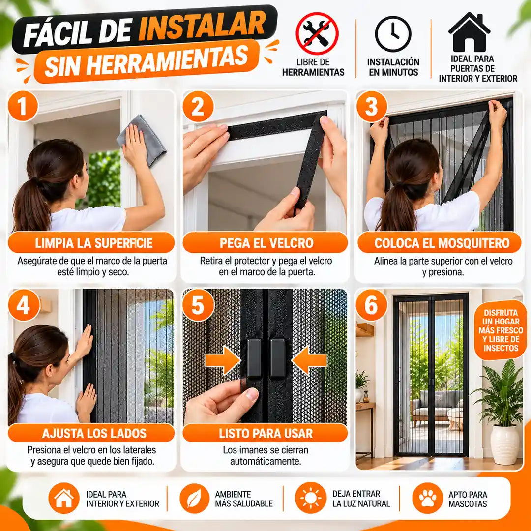 Cortina Magnética para Puerta - para el Hogar