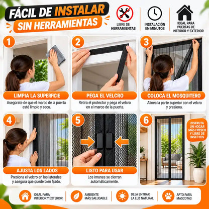Cortina Magnética para Puerta - para el Hogar