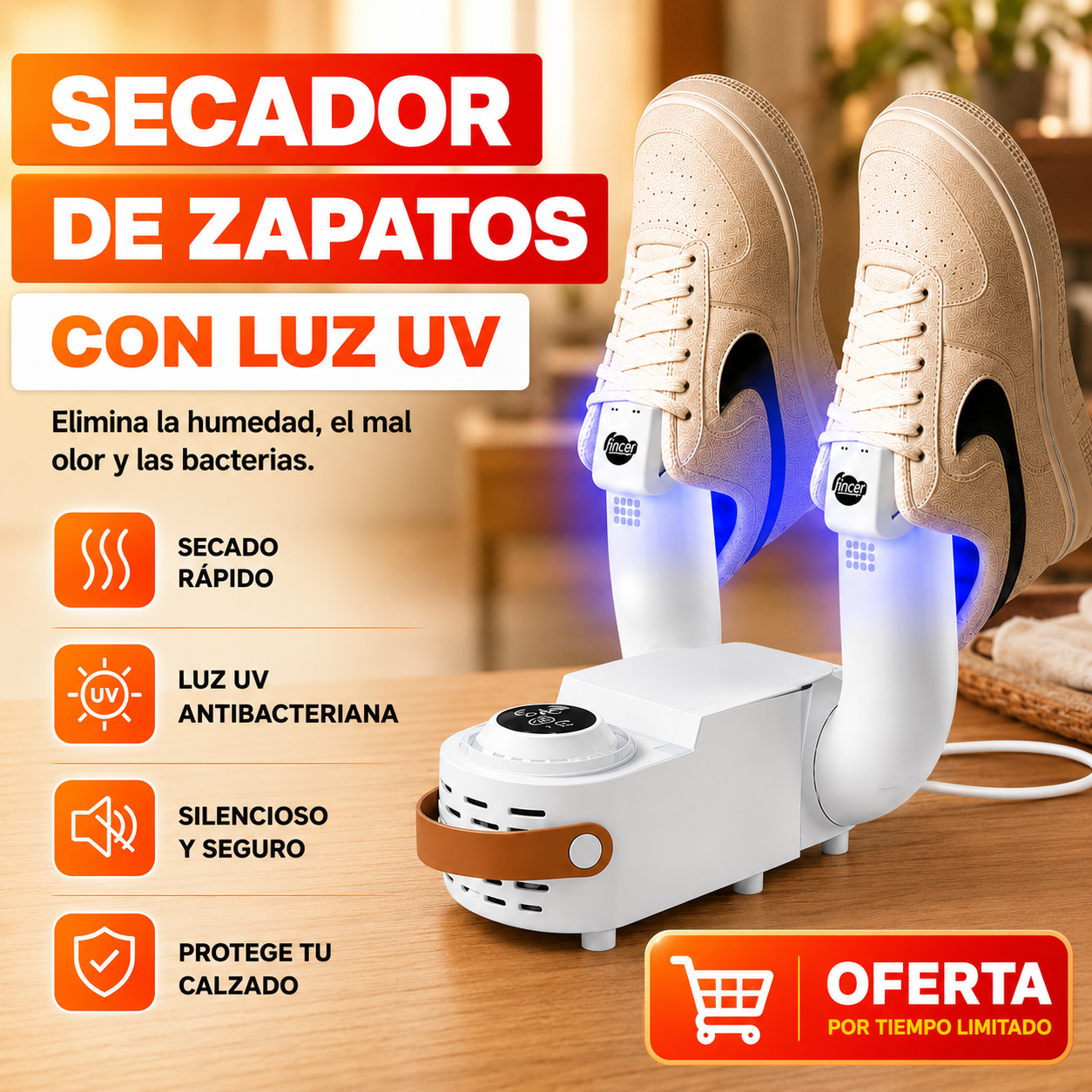 Secador y Desodorizador UV para Zapatos