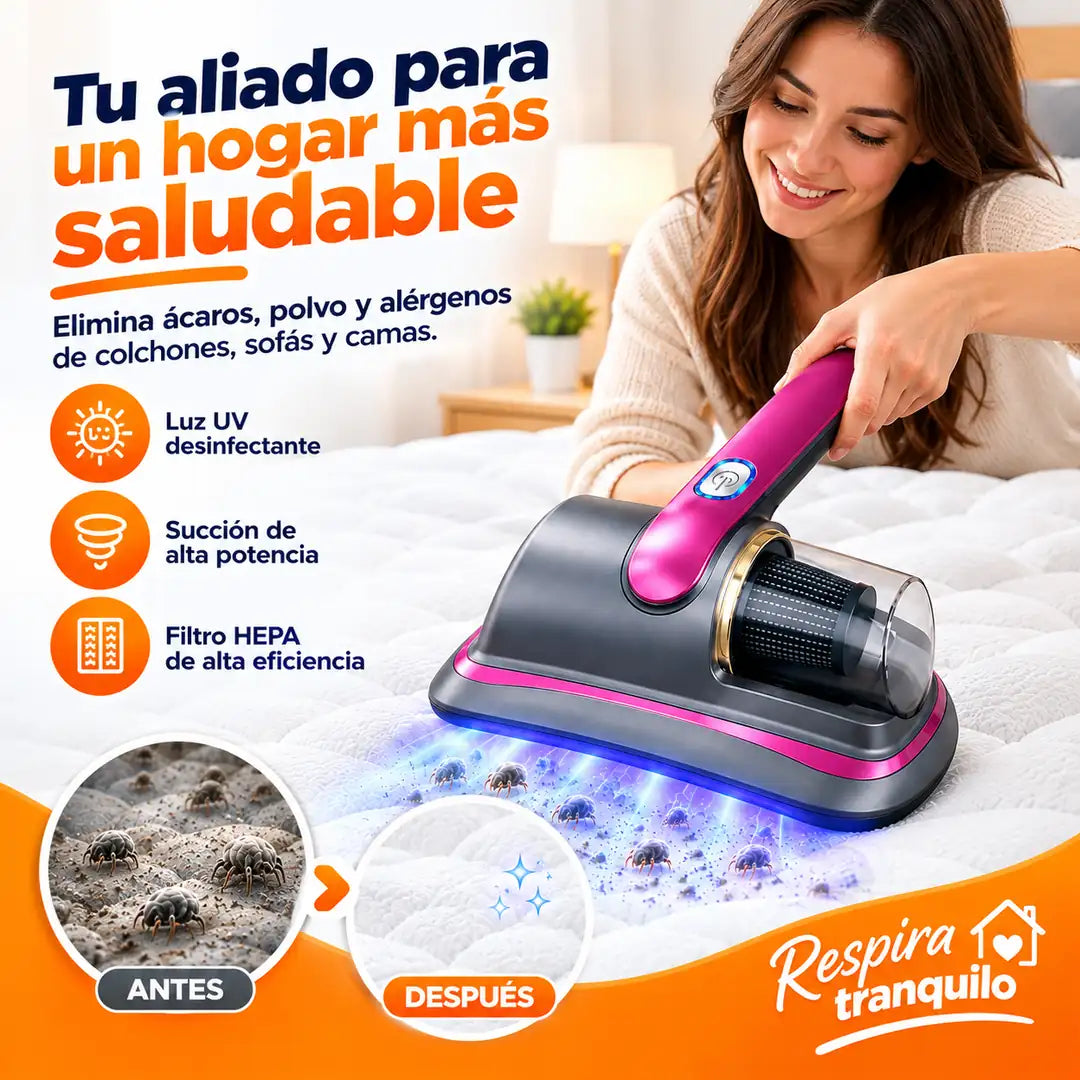 Aspiradora Antiácaros UV – Limpieza Profunda