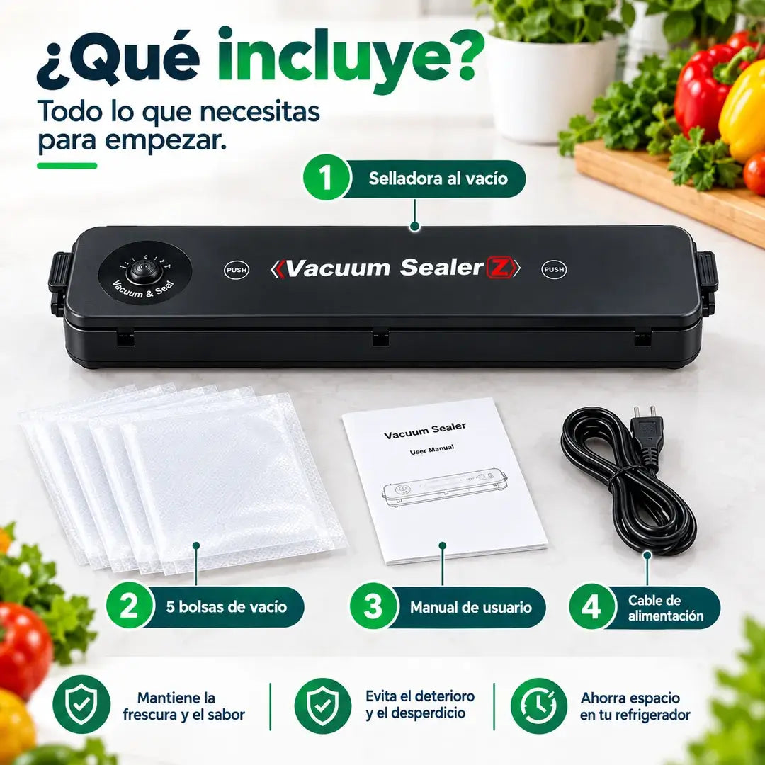 Sellador al Vacío Sealer – Alimentos Más Frescos